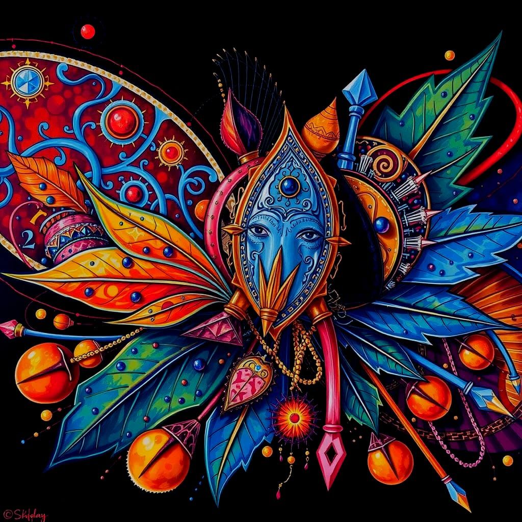 Abstract Art Radiating Positive Qualities