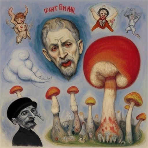 Surreal Underworld Scene Inspired by Masters