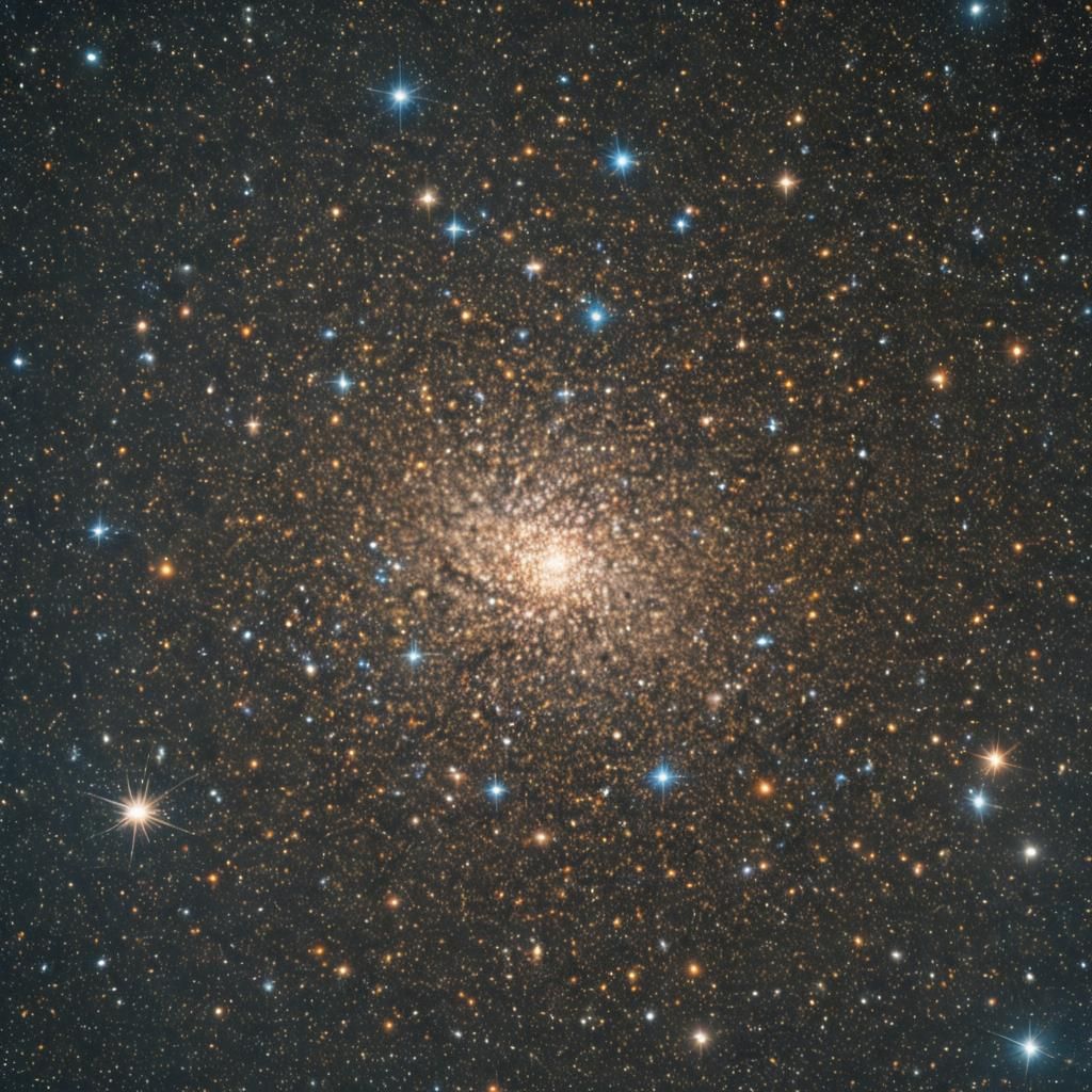 Globular Star Cluster in Deep Space: Astrophotography