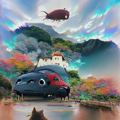 Ghibli-Inspired Fantasy Landscape