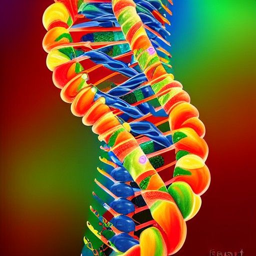 Detailed 3D DNA Double Helix in 8K