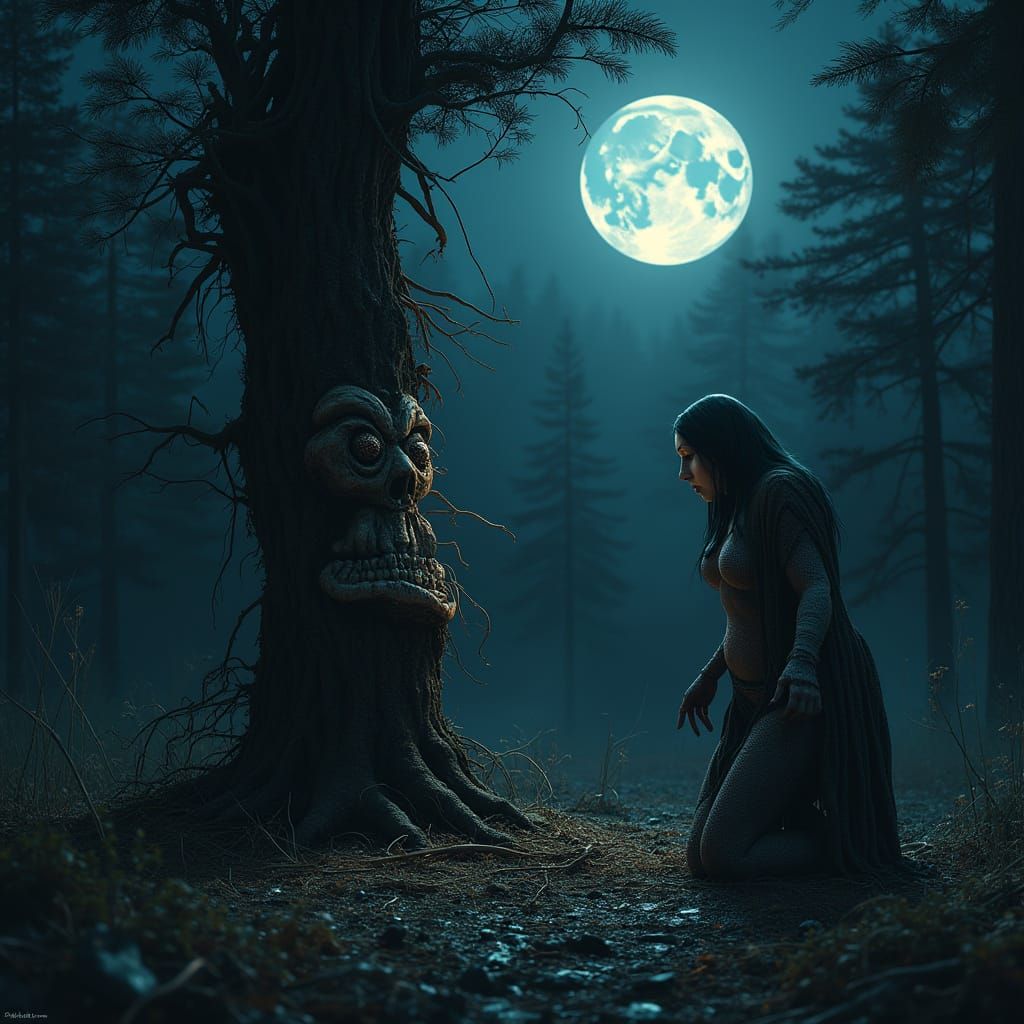 Nightmare in Pine Hollow: A Dark Biomechanical Vision