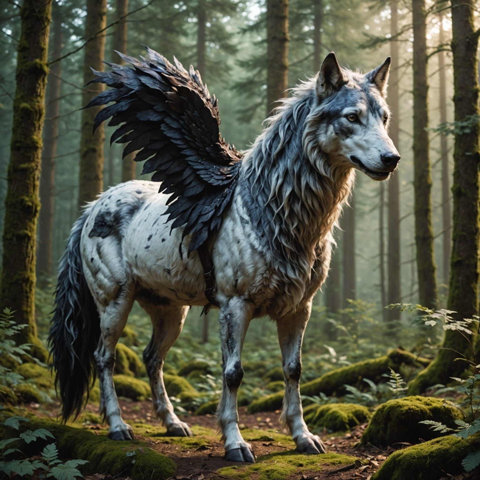 Mythical Horse-Wolf Fae Creature