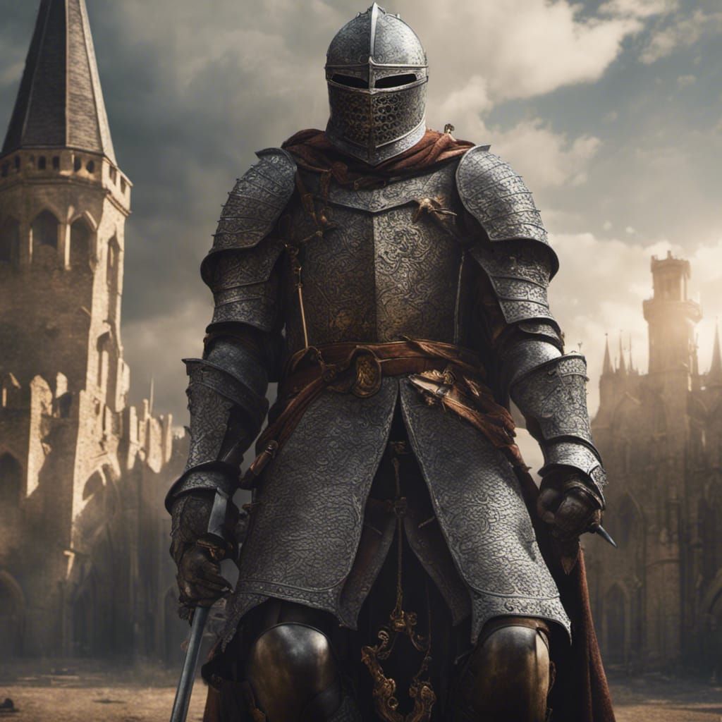 Epic Medieval Knight Digital Matte Painting