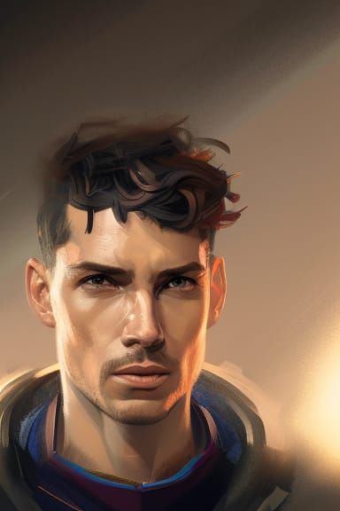 Hyperdetailed Portrait of Man with Dynamic Lighting