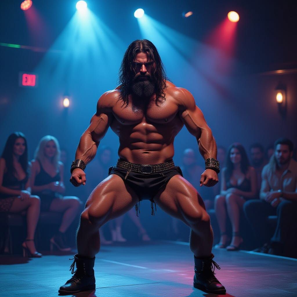 Energetic Male Go-Go Dancer on Stage