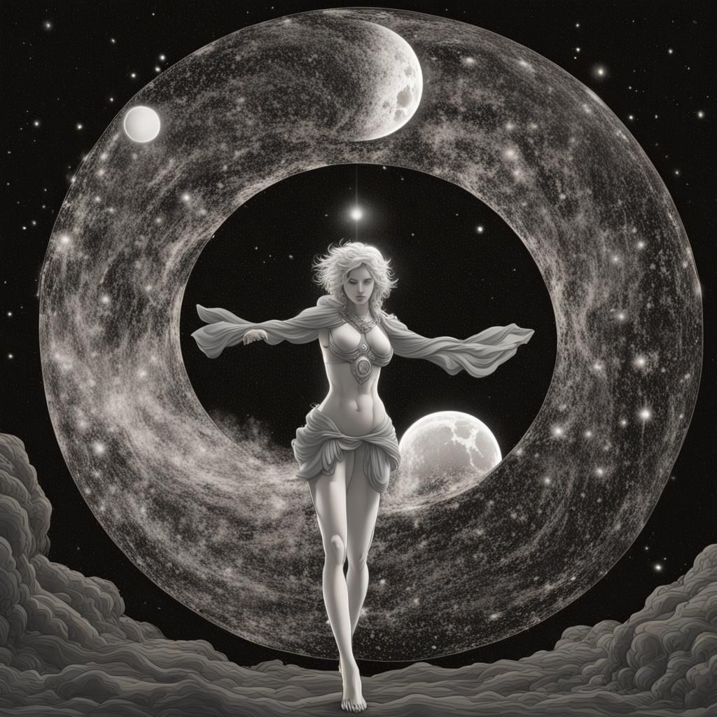 Cosmic Venus and Mars in Digital Matte Painting