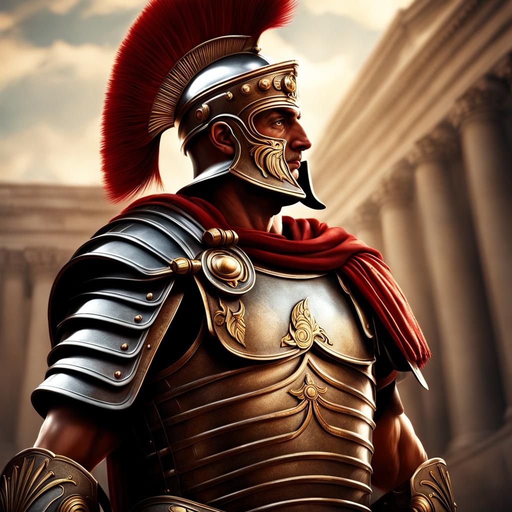 Detailed Roman Centurion Digital Painting