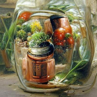 Garden in a Jar: Oil Painting