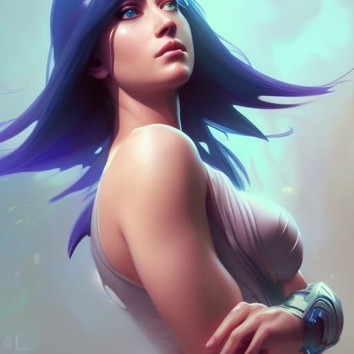 Hyperrealistic Cortana Portrait in Digital Art Style