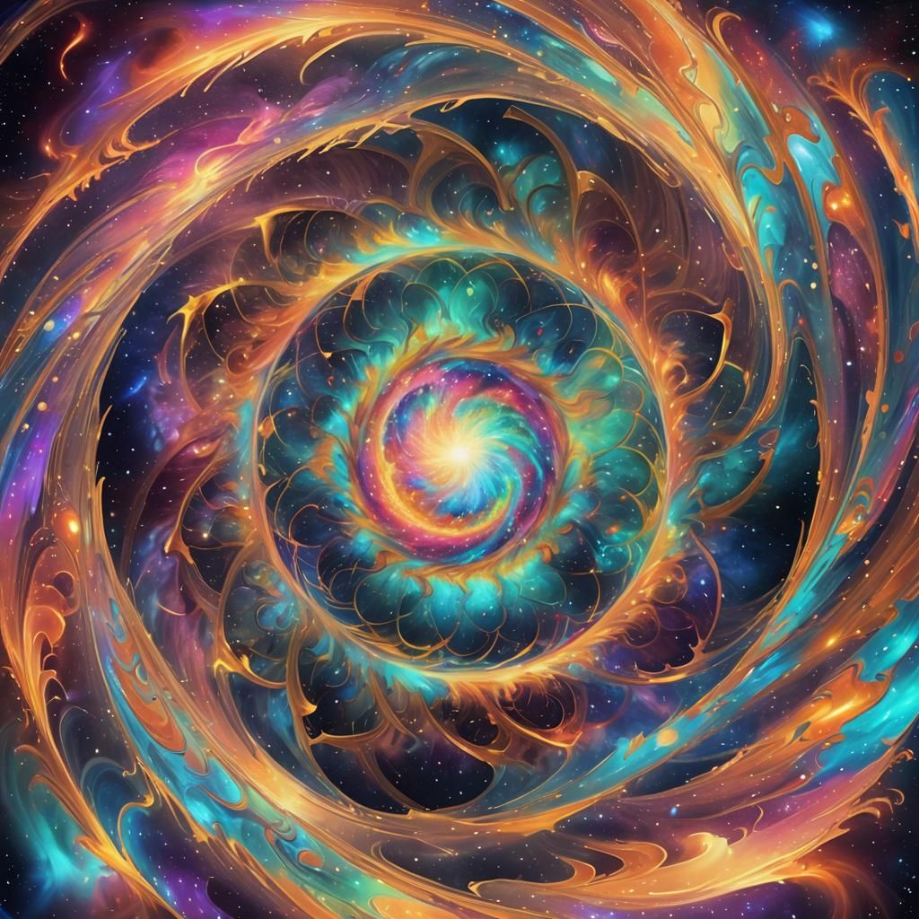 Cosmic Vortex of Vibrant Digital Energy