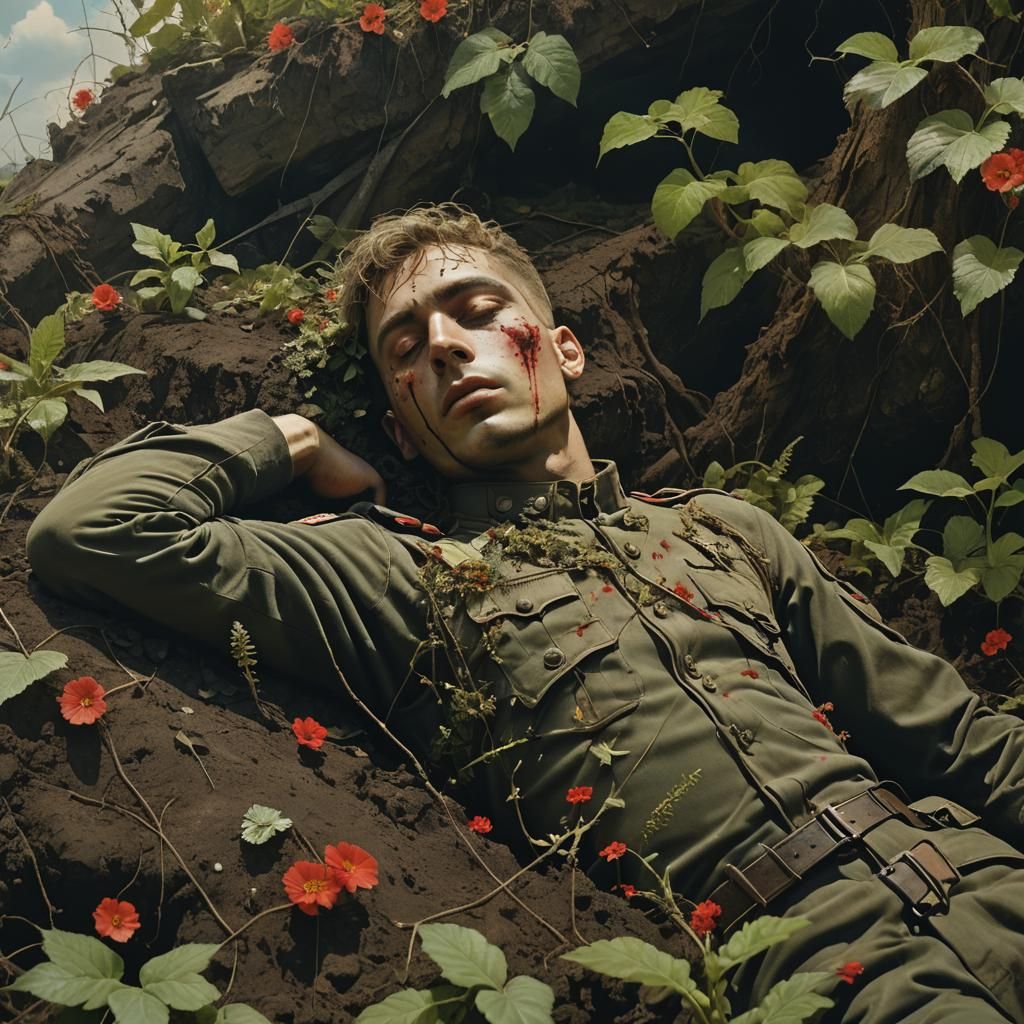 Life from Death: Surrealist Soldier's Grave