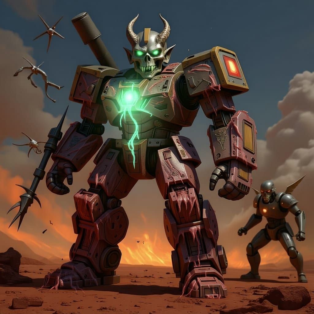 Angel Squad Army Robots Guarding Black Hole in Space