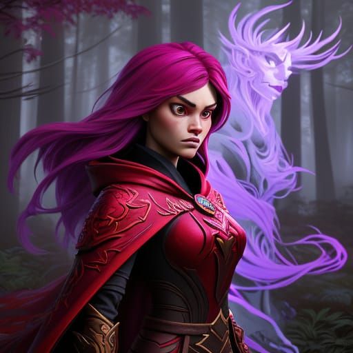 Mystical Forest Warrior: Fantasy Game Character Art