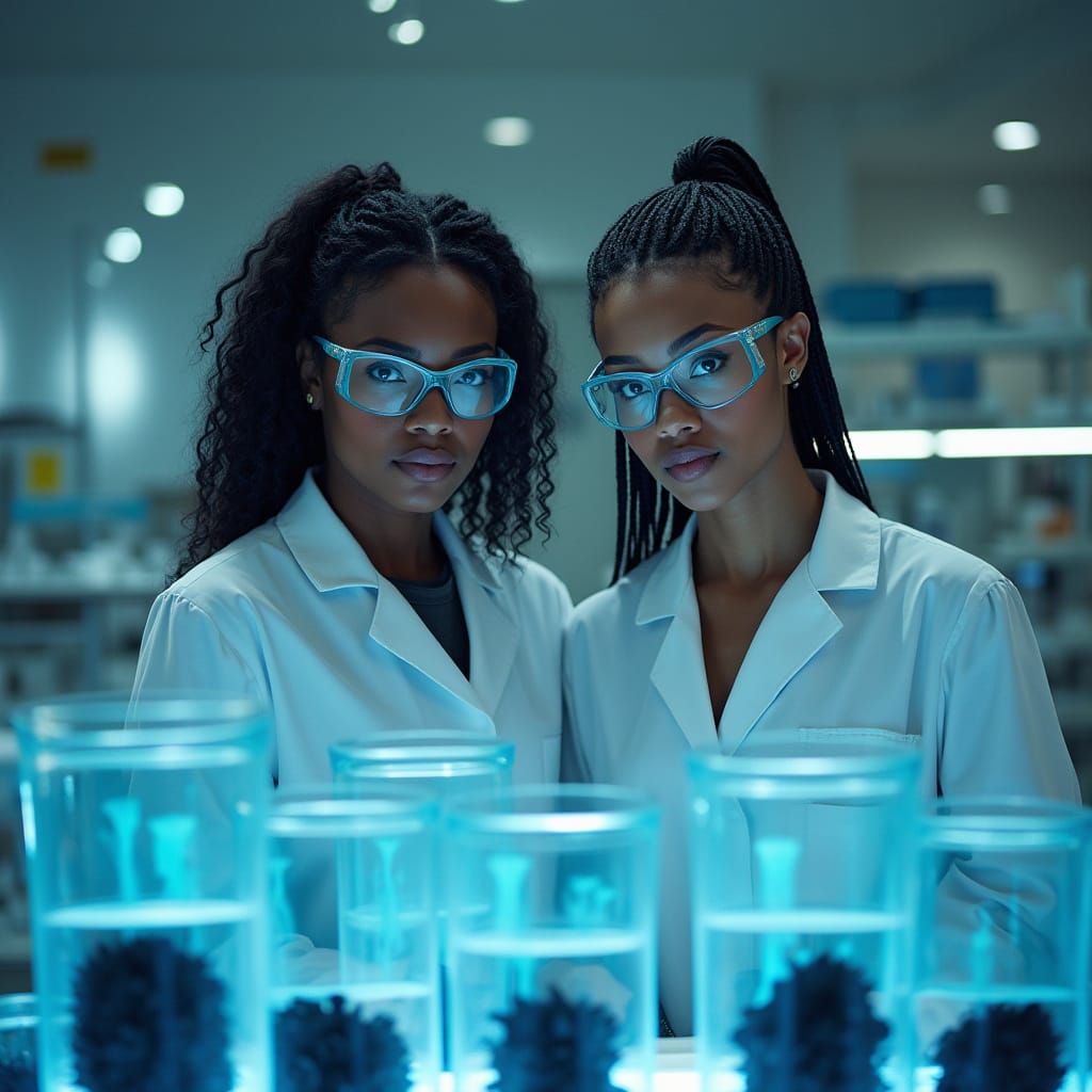 Scientists in Lab with Mysterious Creatures