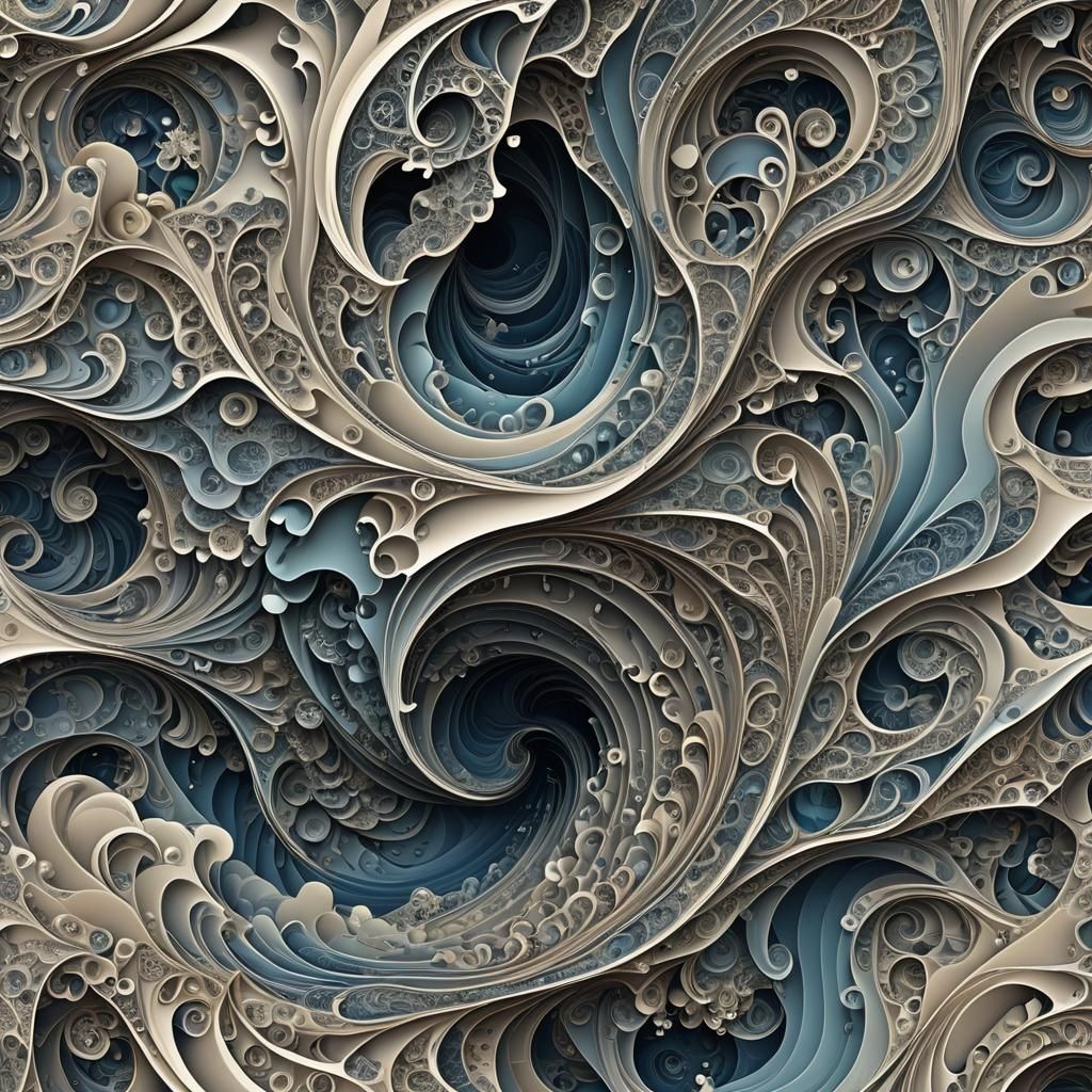 Abstract Fractal Wave Function in 3D Shading