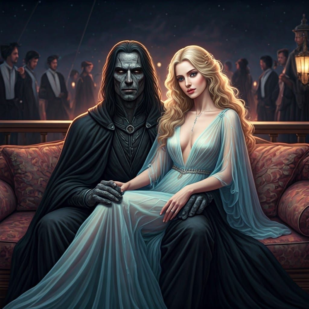 Ethereal Beauty on a Luxurious Night Ship