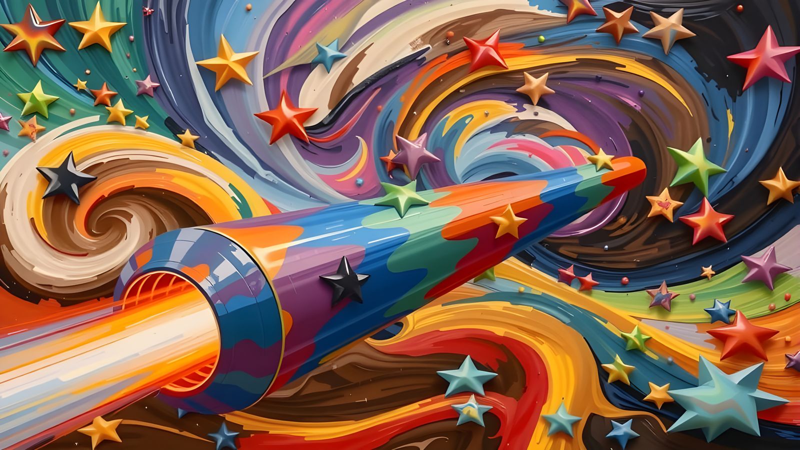 Sleek Hollow Cylinder in Vibrant Vortex