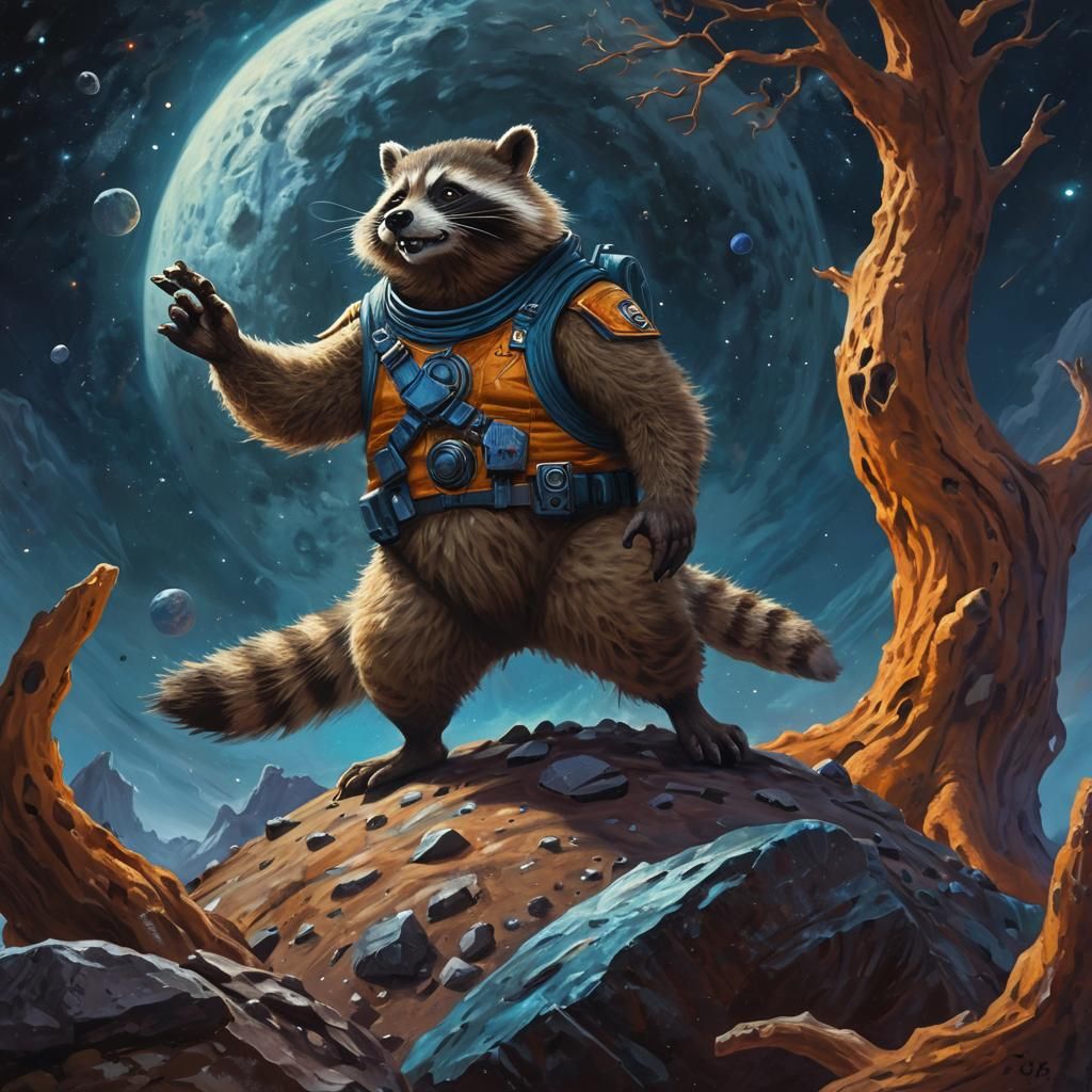 Space Captain Raccoon Embarks on Hopeful Quest