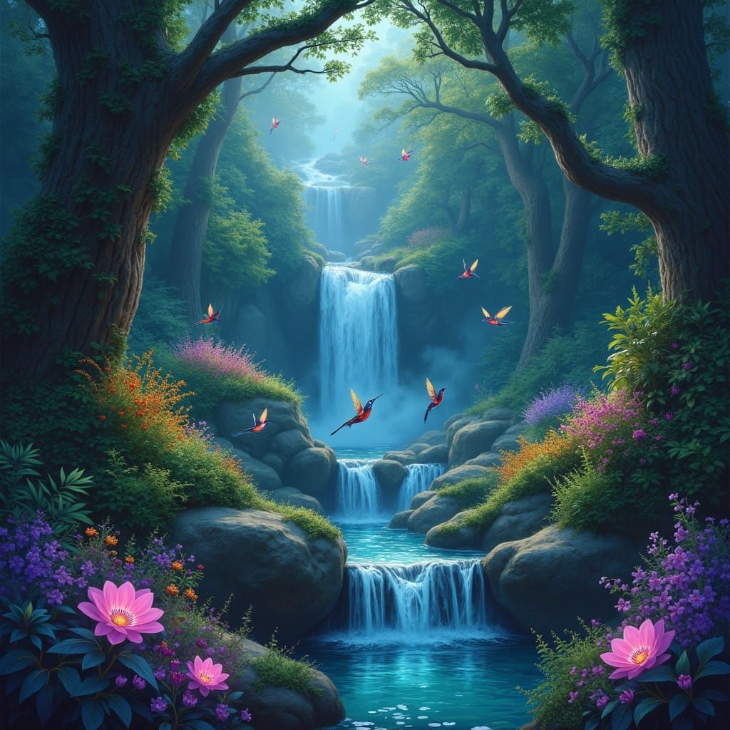 Whispers of the Bioluminescent Forest