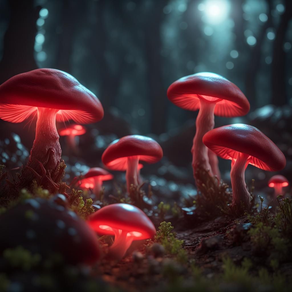 Bioluminescent Mushrooms in Unreal Engine 5
