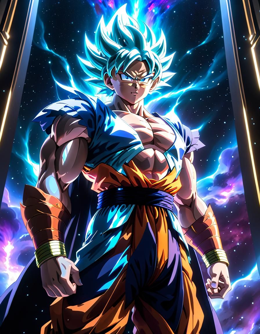 Goku Ultra Instinct Bioluminescent Anime