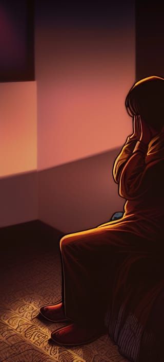 Sisters' Grief: Comic Book Style Illustration