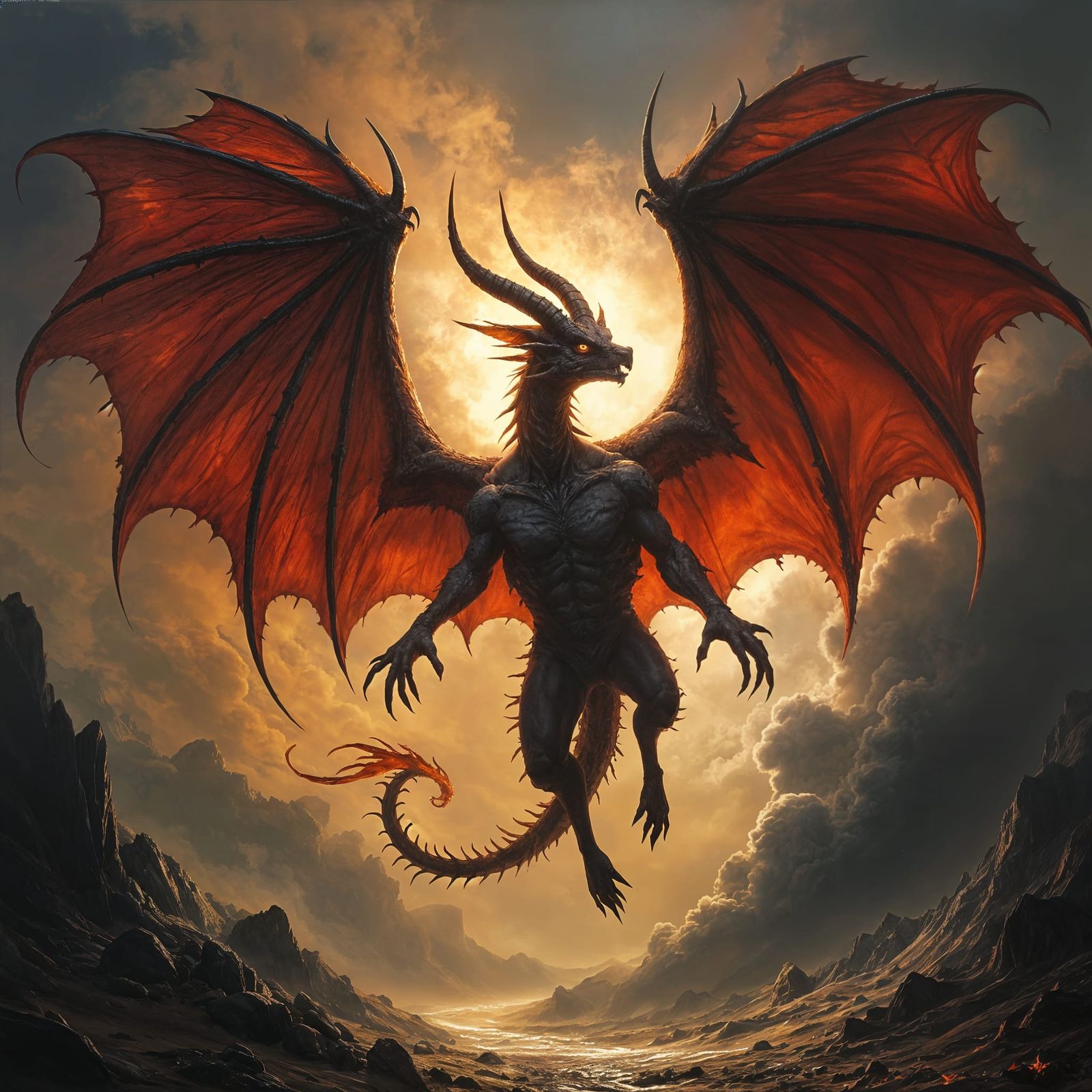 Ethereal Balrog Soars Through the Skies