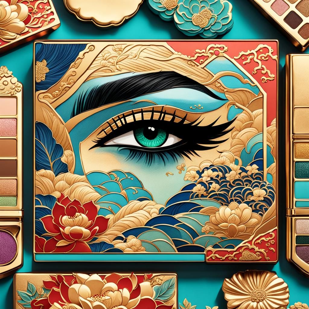a beautiful   eyeshadow palette which has chinese motives