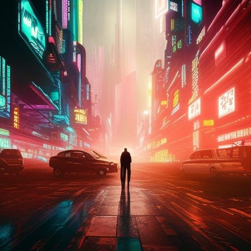 Epic Cyberpunk Cityscape at Night