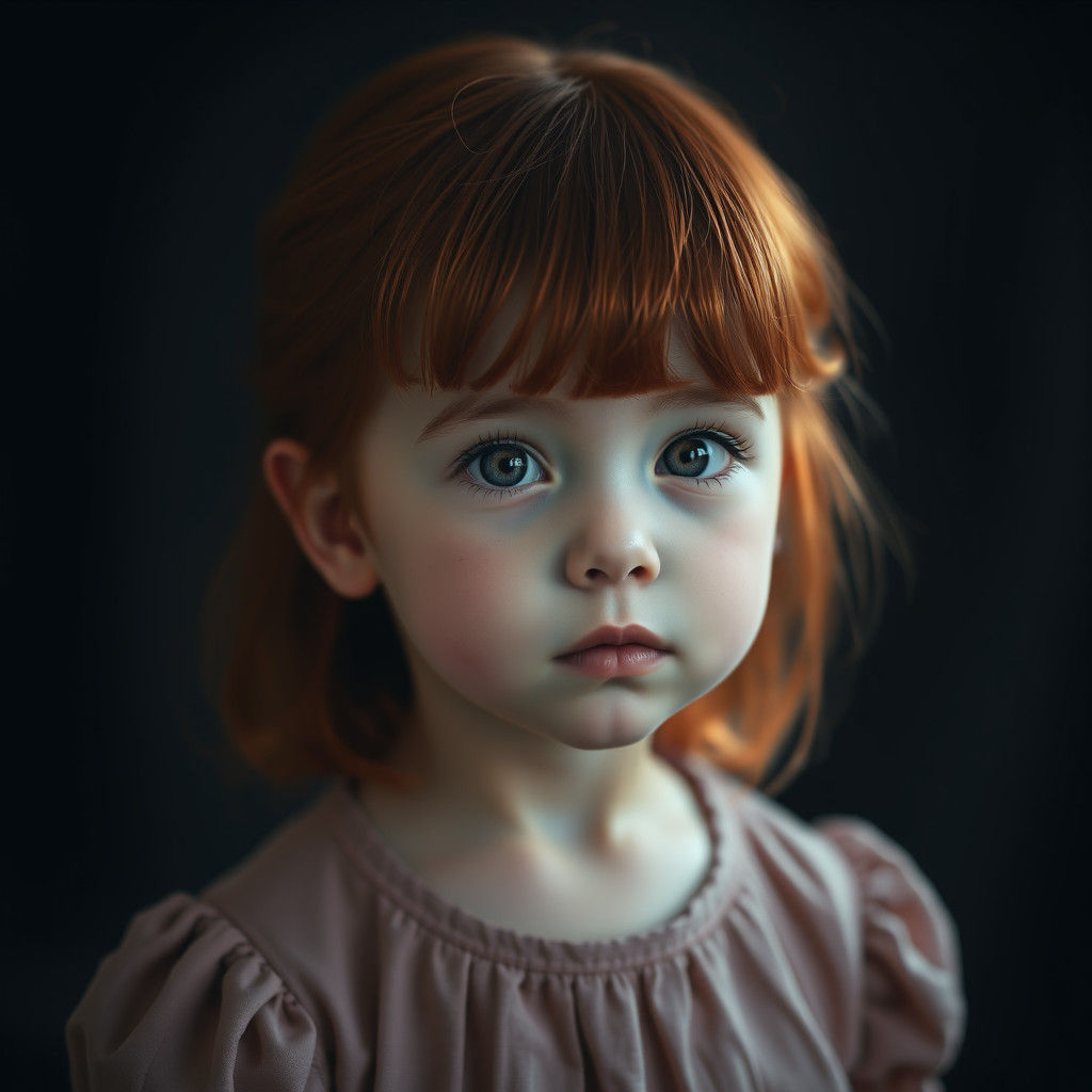 Red-Haired Girl: Hyperrealistic Cinematic Portrait