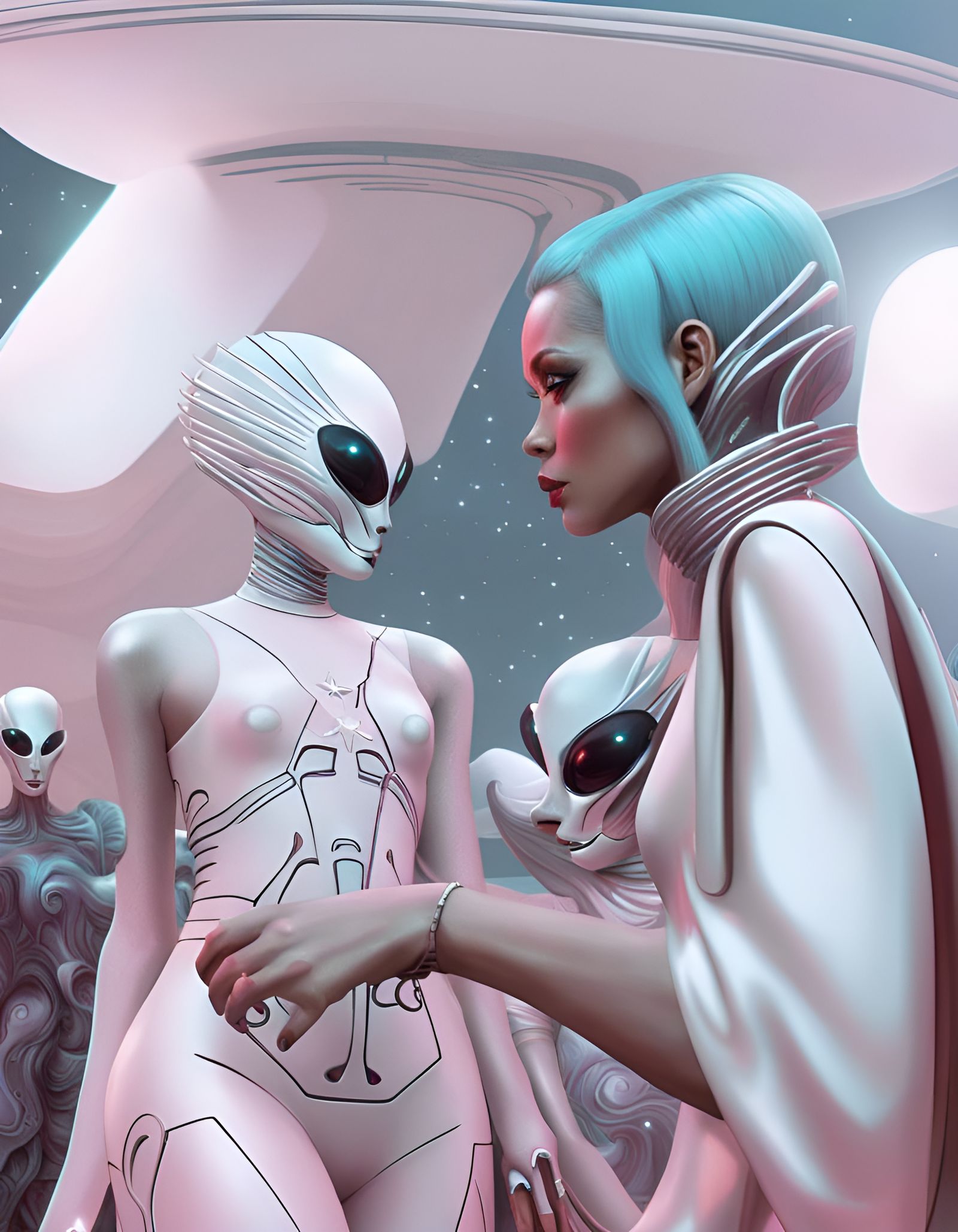 Outerspace Fashion Show with Dreamlike Alien Beings