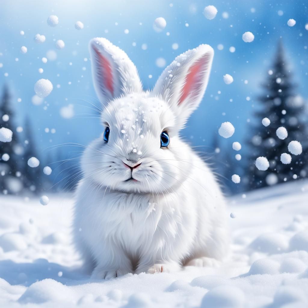 Bunny in snow
