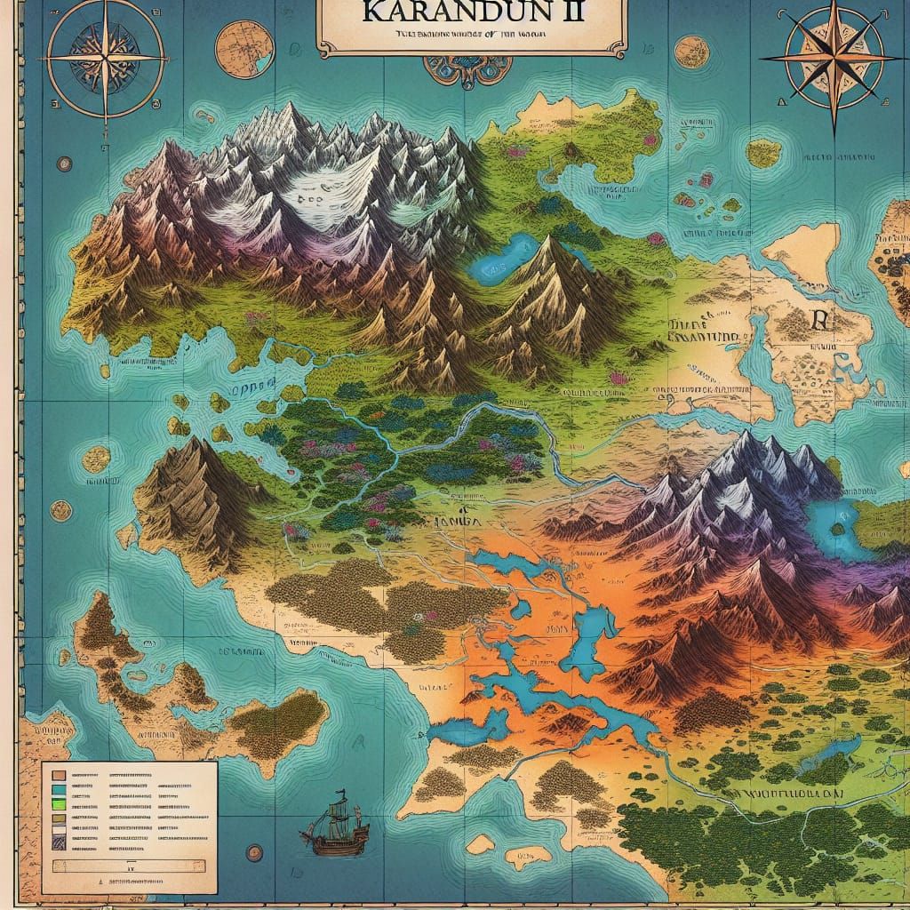 Detailed Fantasy Map of Karandun II