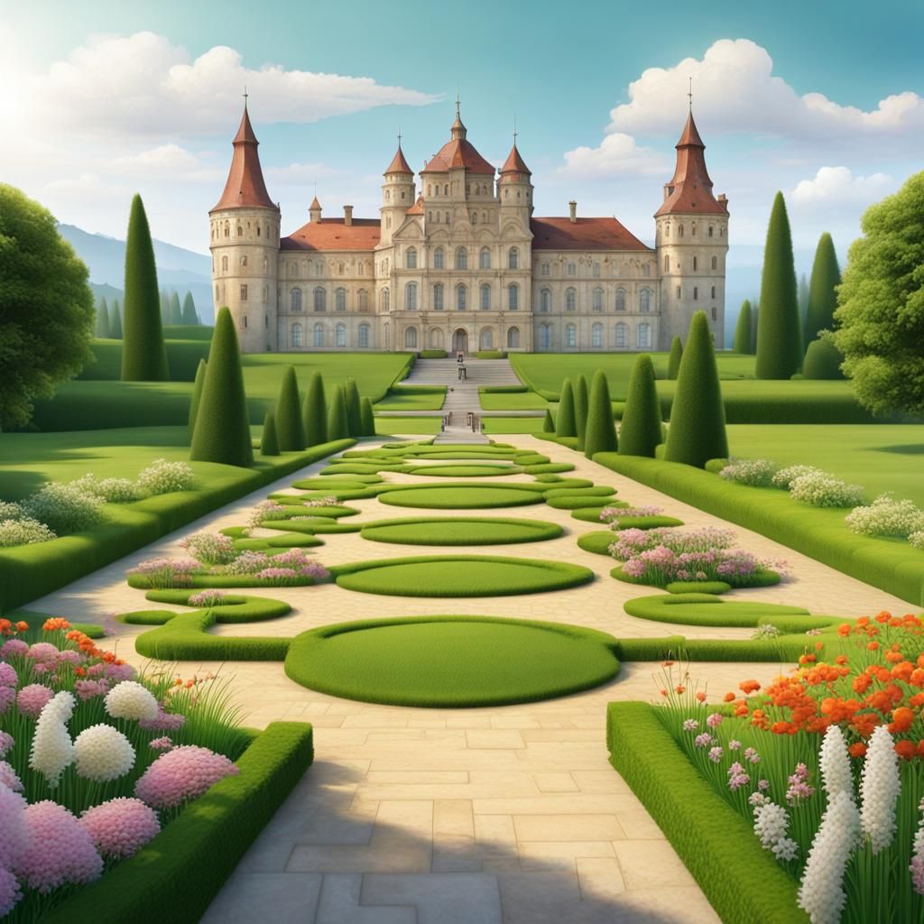 Palace in a Flower Garden, Grassy Hill
