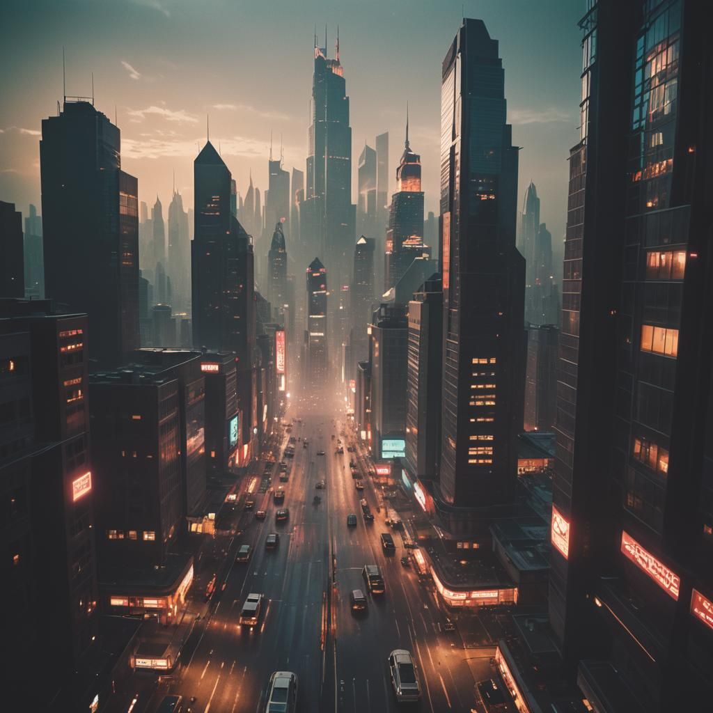 Futuristic Cityscape on a Small Planet