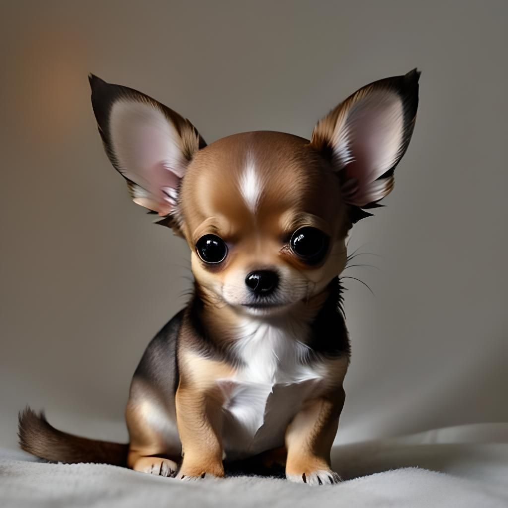 Chihuahua with Enormous Head and Tiny Body