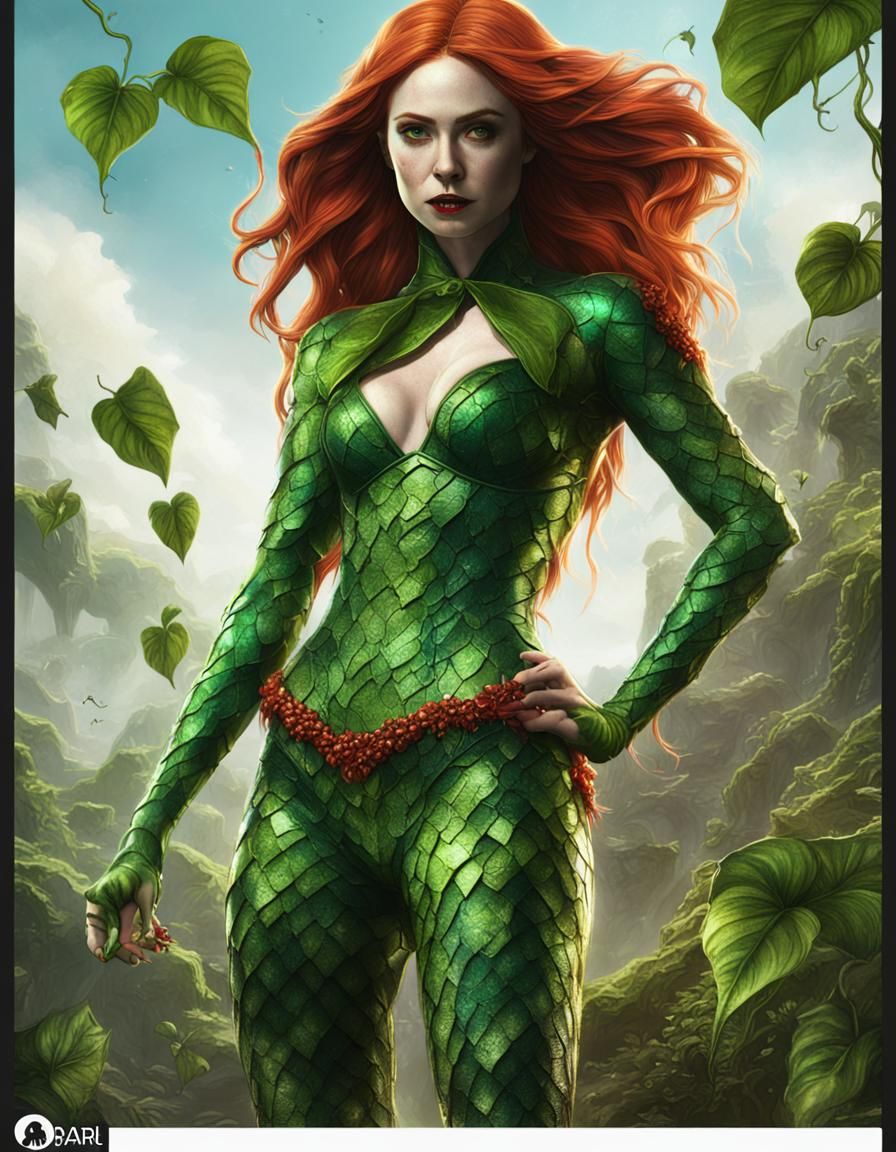 Karen Gillan as Poison Ivy: Digital Matte Painting