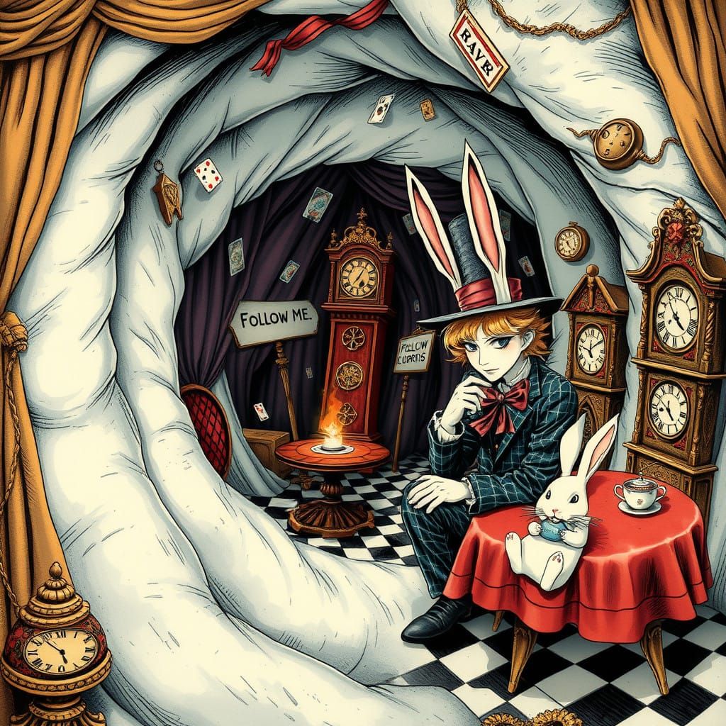 Surreal Psychedelic Journey Down the Twisted Rabbit Hole