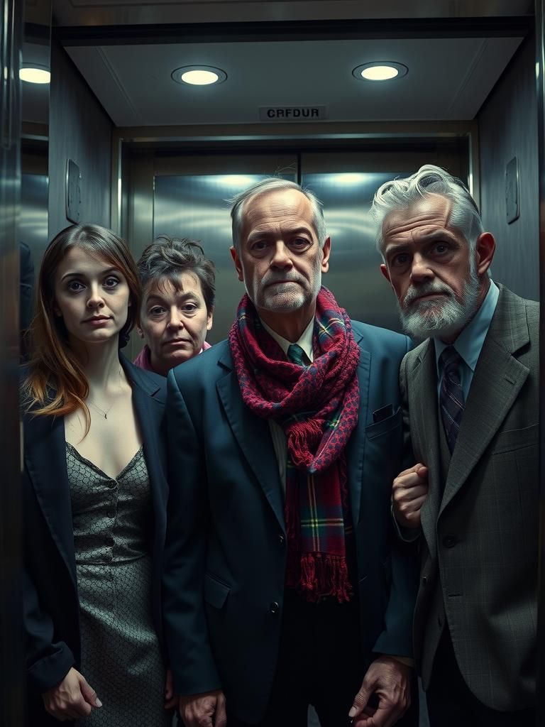 Intriguing Hotel Guests in Golden Age Portrait