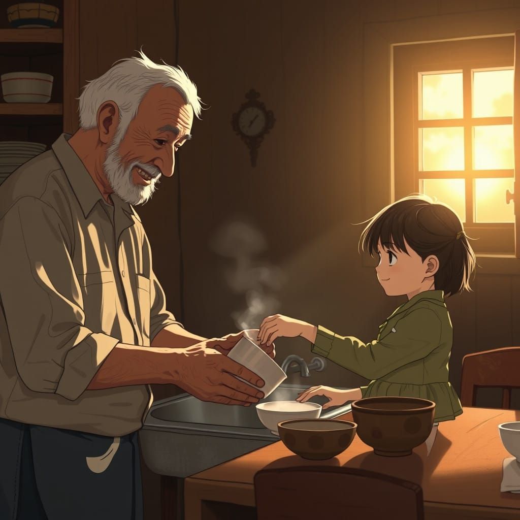 Gentle Hands in a Peaceful Kitchen