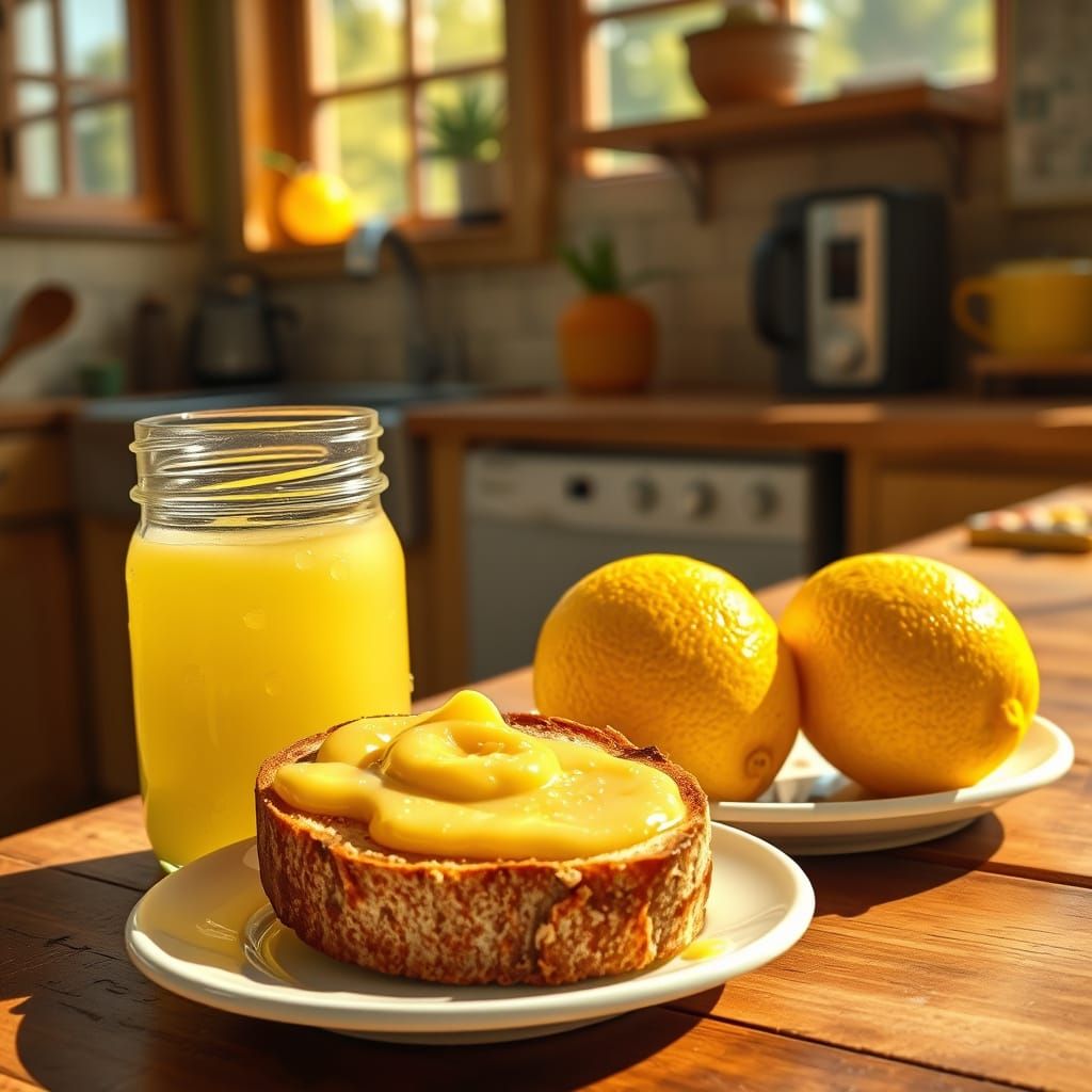 Freshly Squeezed Lemon Delight in a Warm Kitchen