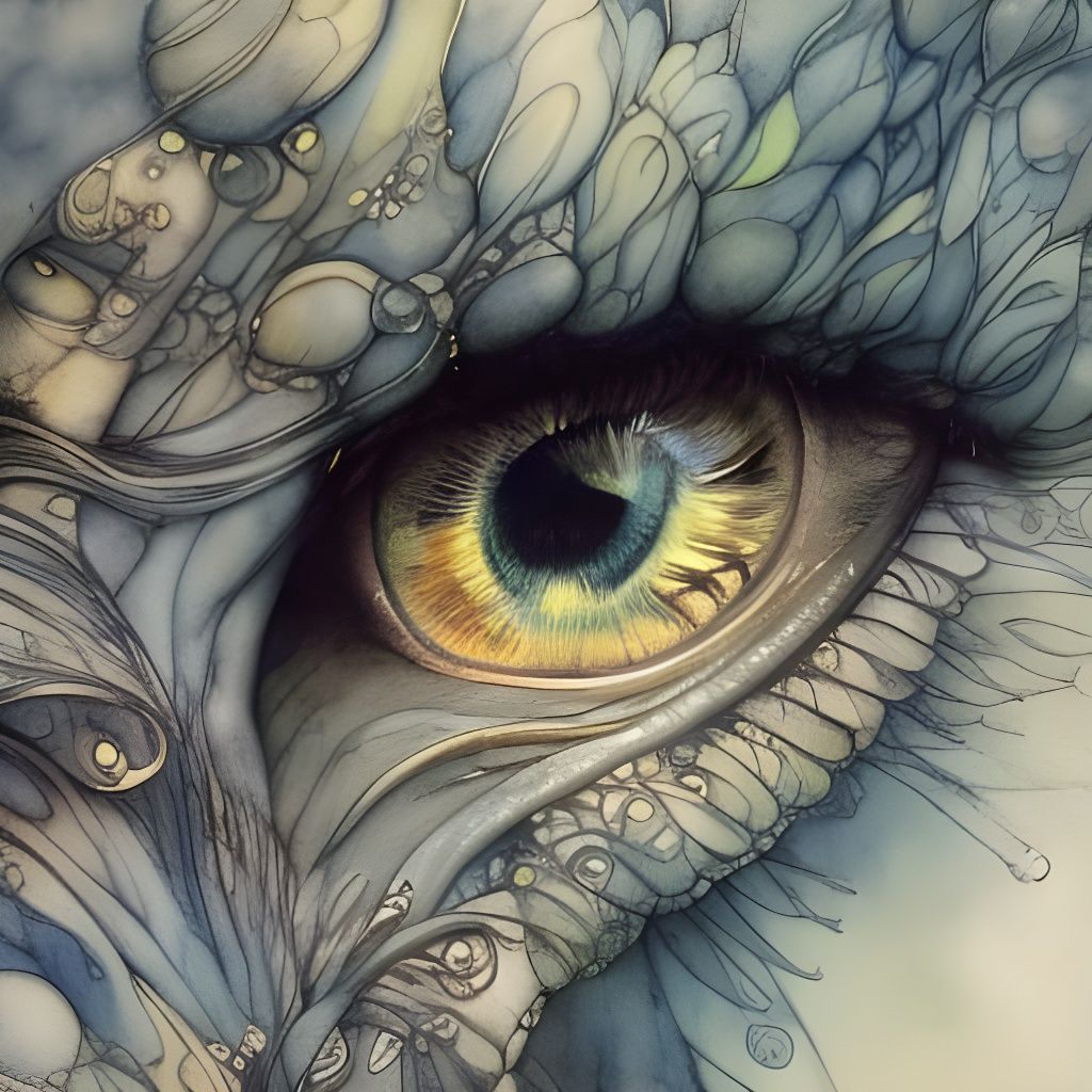 Soulful Eye in Watercolor Style