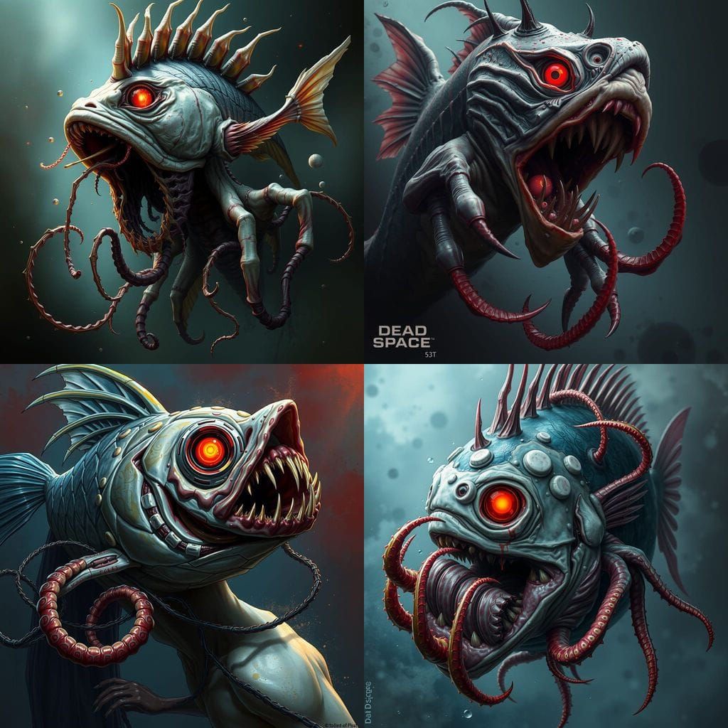 Macabre Deep Sea Hybrid Monster Concept Art