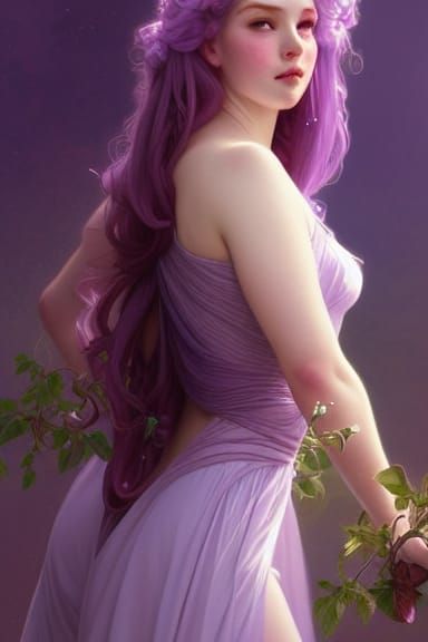 Young Fairy Godmother in Hyperdetailed Fibonacci Art