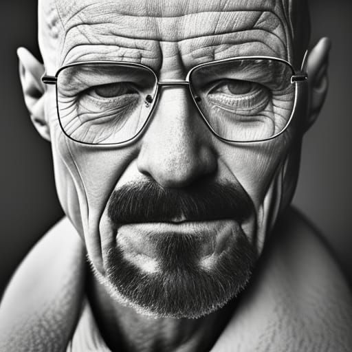 Walter White Portrait in Dramatic Realism Style