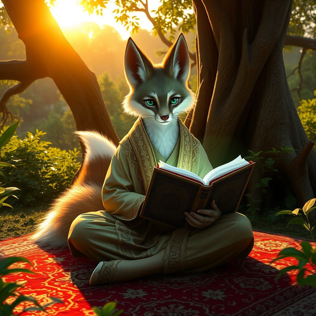Mystical Kitsune Reads The Quran in Enchanted Charity Camp