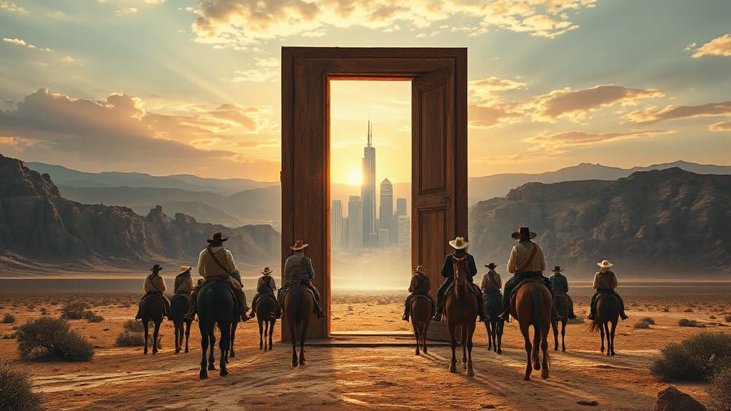 Cowboys Glimpse Future Through Desert Portal