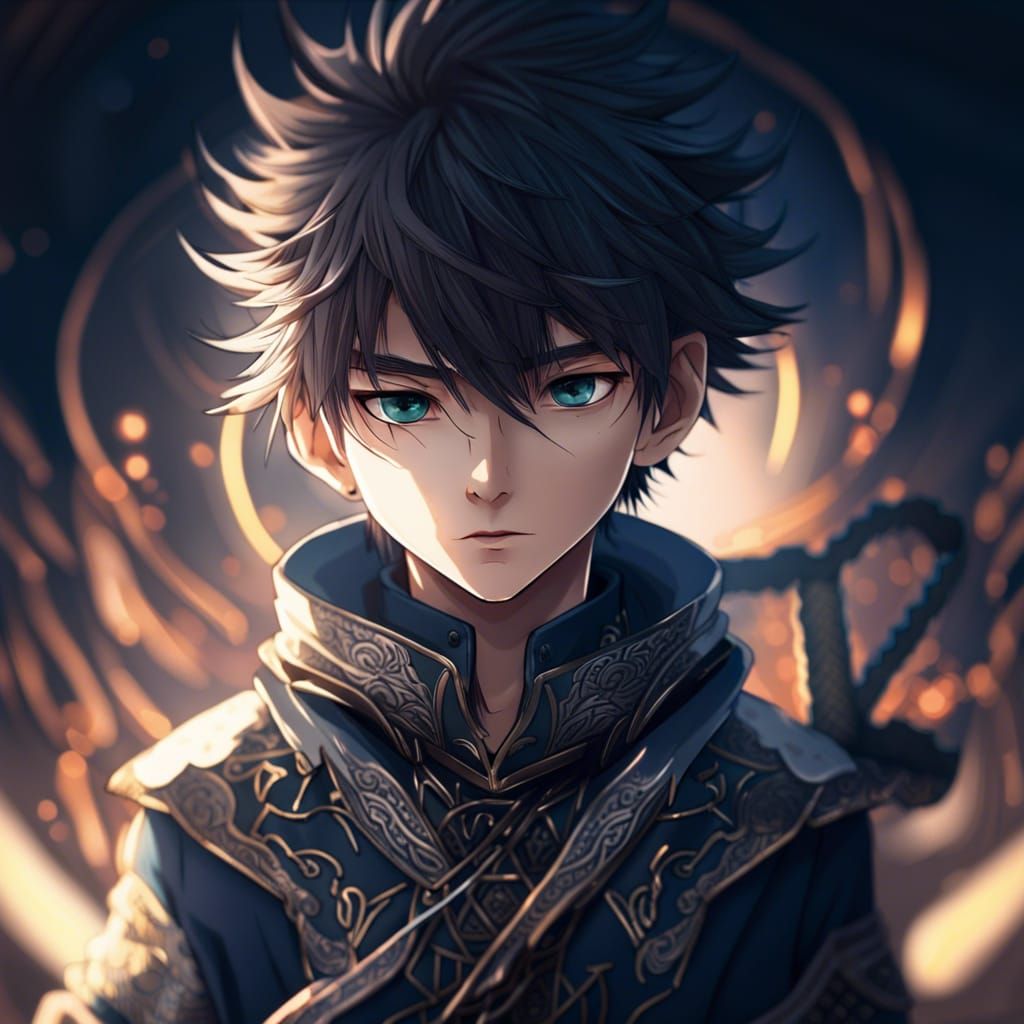 Hyperrealistic Anime Boy Portrait from Kazakhstan