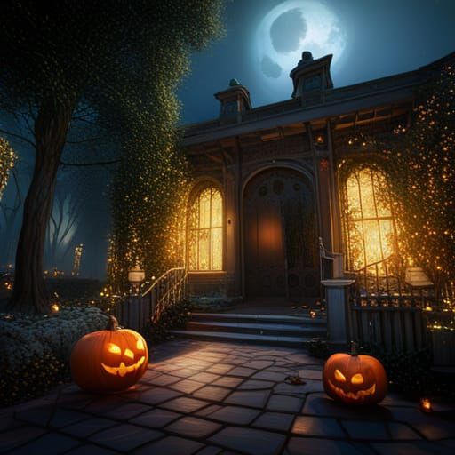 Halloween Pattern with Pumpkins and Ghosts